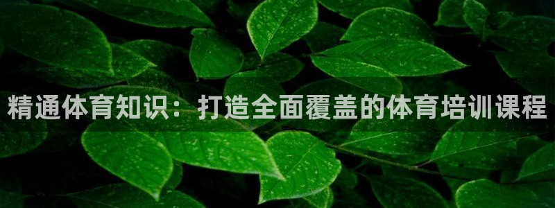 富联平台登录入口官网：精通体育知识：打造全面覆盖的体